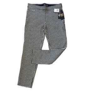 89th & Madison Black/White Houndstooth Ankle Dress Pant Large